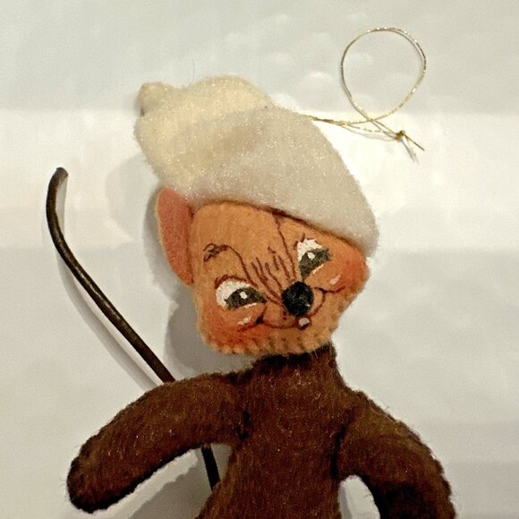 Annalee Christmas Mouse With Hat Felt Hanging Ornament 5" Posable Vintage 2001 - Picture 3 of 9